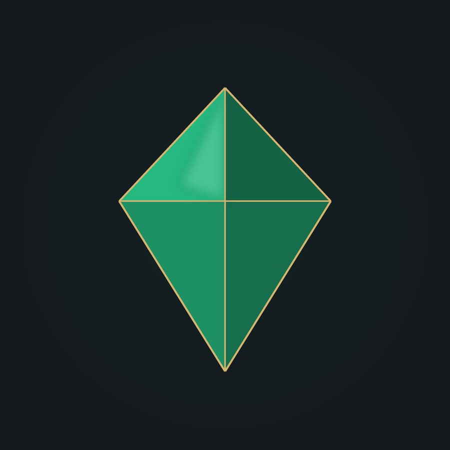 Emerald, lab grown
